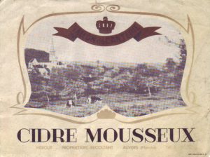Ancienne étiquette du Cidre de la cidrerie Hérout