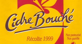 Etiquette du Cidre Bouché de la cidrerie Hérout