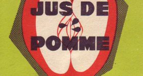 Ancienne étiquette du Jus de Pomme de la cidrerie Hérout