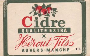 Ancienne étiquette du Cidre de la cidrerie Hérout