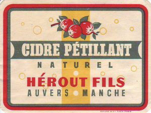 Ancienne étiquette du Cidre de la cidrerie Hérout