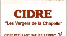 Ancienne étiquette du Cidre de la cidrerie Hérout