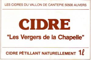 Ancienne étiquette du Cidre de la cidrerie Hérout