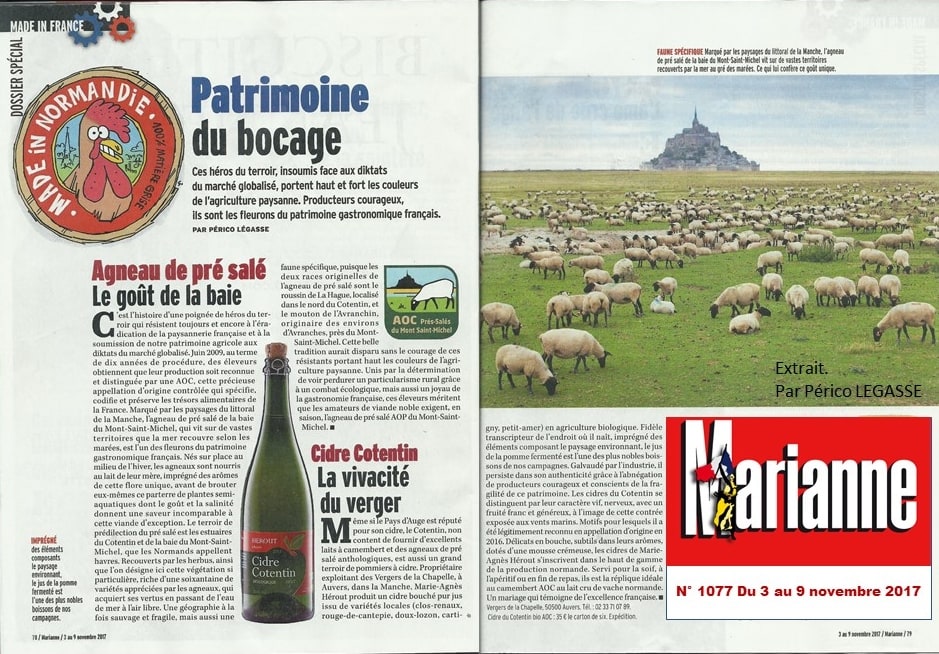 Article de Marianne sur le Cidre Cotentin AOC