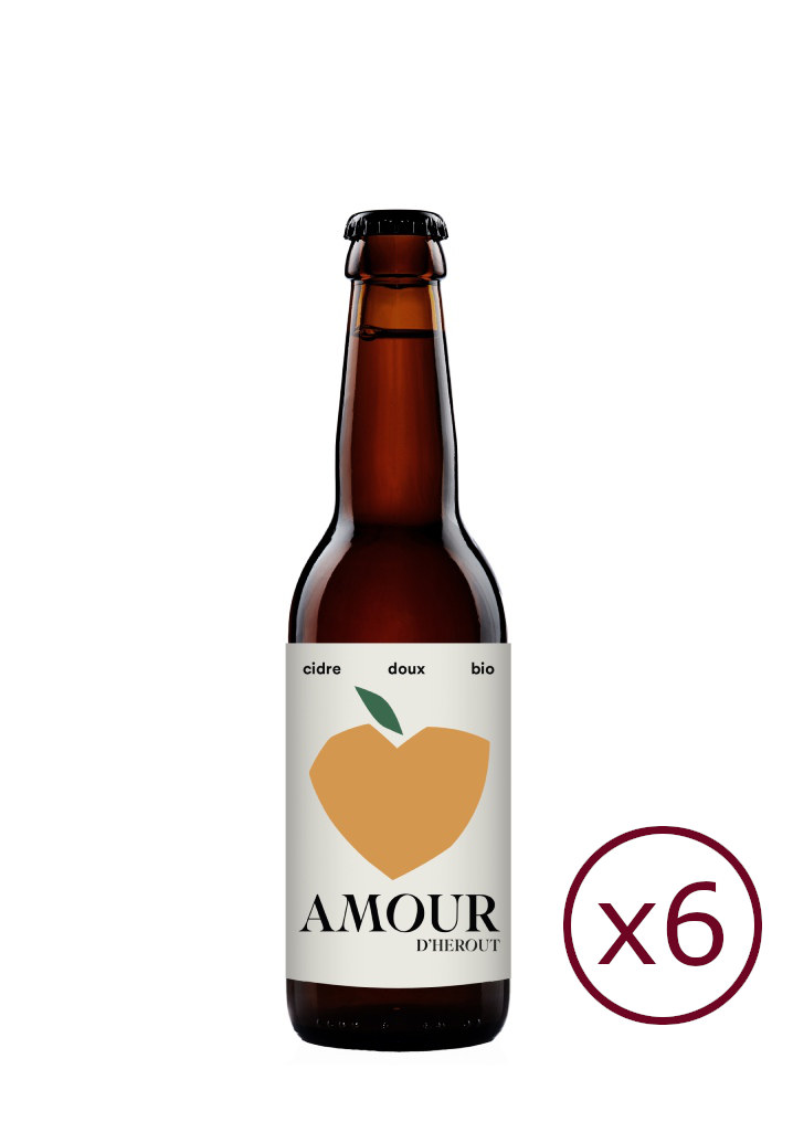 Cidre de Normandie IGP - Bio - 6 bouteilles 33cl AMOUR Doux