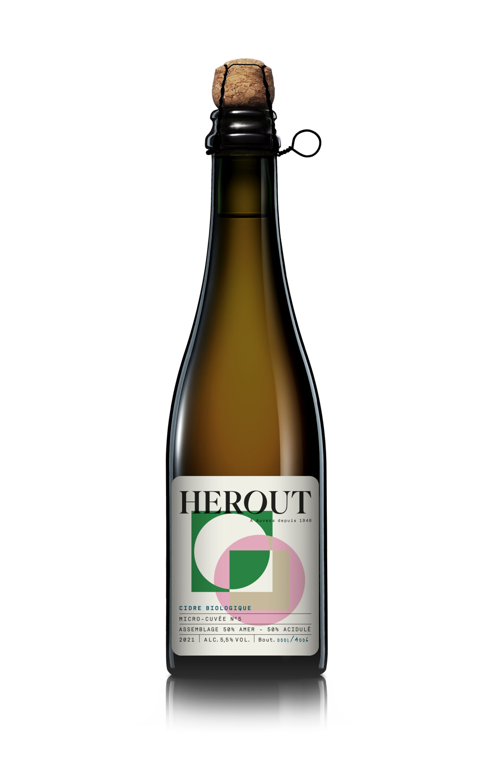 Cidre Bio - Micro Cuvée n°5 - 2021 - Assemblage 50% Amer 50% Acidulé - 75cl